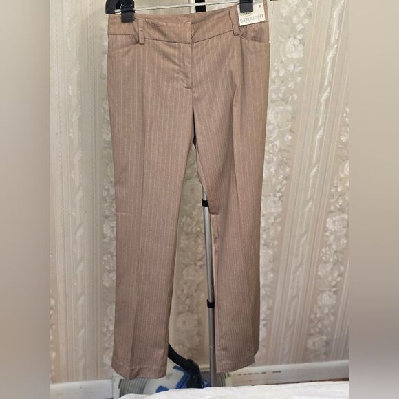 New York & Company Brown Pinstripe Pants NWT - Picture 1 of 7